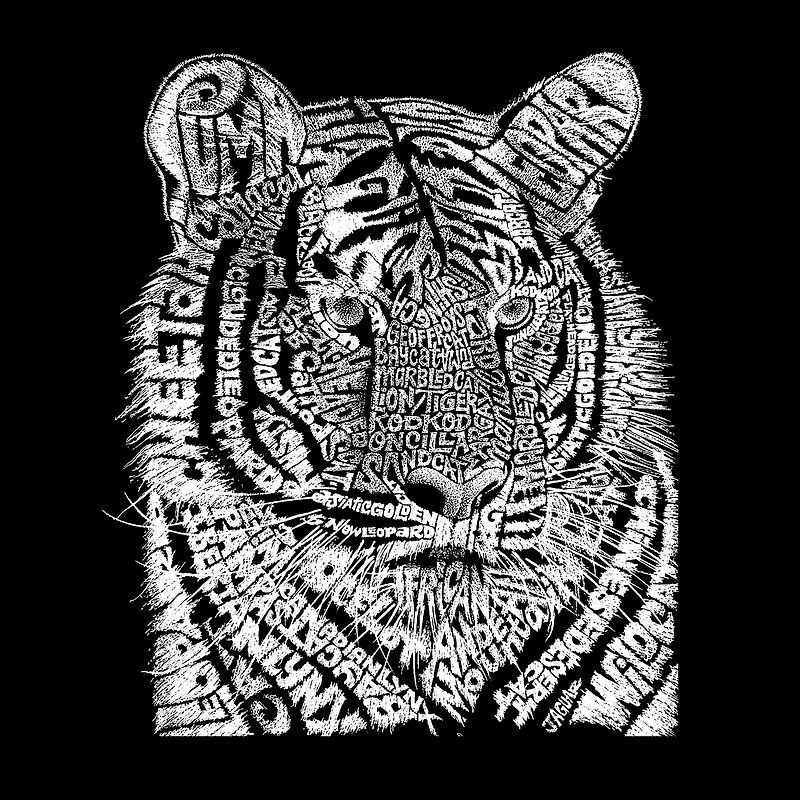 LA Pop Art Men's Word T-Shirt - Big Cats