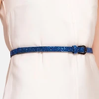 AGP PARIS Electric Blue Snake Print Women's Belt