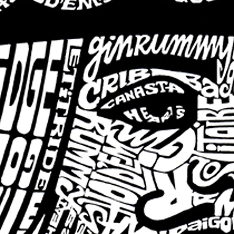 LA Pop Art Men's King of Spades Word T-Shirt