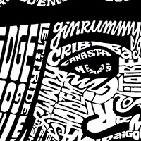 LA Pop Art Men's King of Spades Word T-Shirt