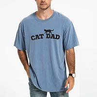 Simply Sage Market - Cat Dad Arched Men's Garment Dyed Graphic T-Shirt