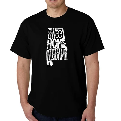 LA Pop Art Men's Sweet Home Alabama Word T-Shirt