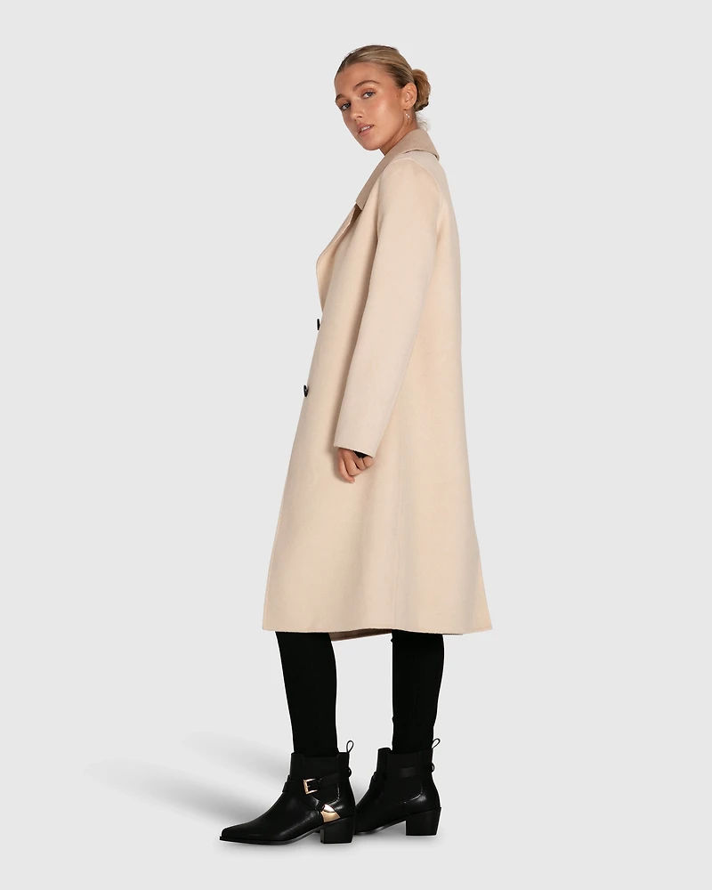 Belle & Bloom Womens Lexington Two-Tone Wool Blend Coat