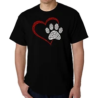 LA Pop Art Men's Word T-Shirt - Paw Heart