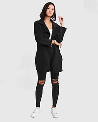 Belle & Bloom Womens Ex-Boyfriend Wool Blend Oversized Jacket