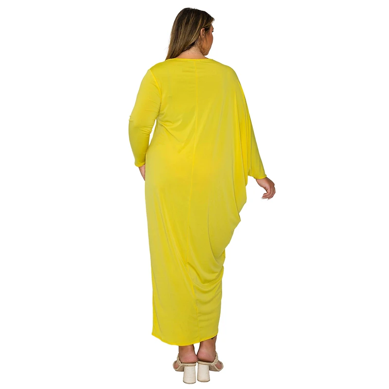 L I V D Women's Plus Louella Asymmetrical Maxi Dress