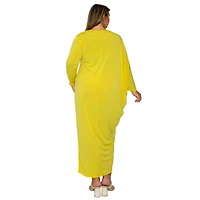 L I V D Women's Plus Louella Asymmetrical Maxi Dress
