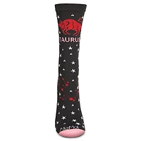 MeMoi Women's Taurus Zodiac Sign Crew Socks