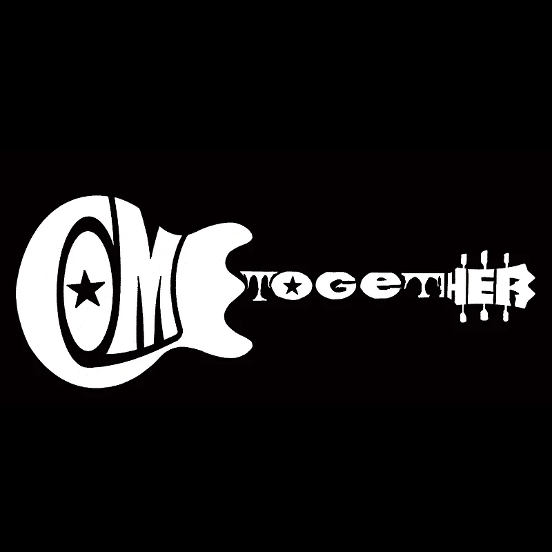 LA Pop Art Men's Word T-Shirt - "Come Together" Guitar Design