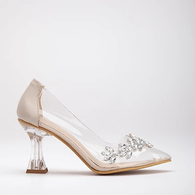 Forever & Always Womens Cinderella Transparent High Heels