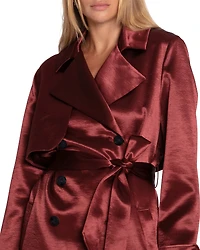 Belle & Bloom Womens Will You Stay Trench Dress