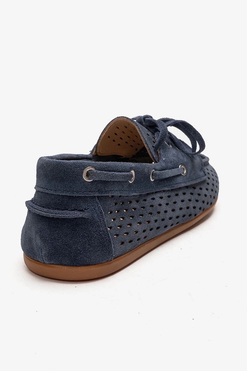 Forever & Always Womens Stevo Leather Lace Up Loafer