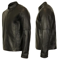 Gioberti Men's Sheepskin Classic Style Leather Jacket