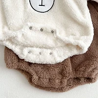 Mykids-usa Baby Bear Embroidered Pattern Soft Bodysuits In Autumn