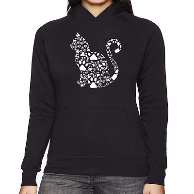 LA Pop Art Cat Claws - Women's Word Hooded Sweatshirt