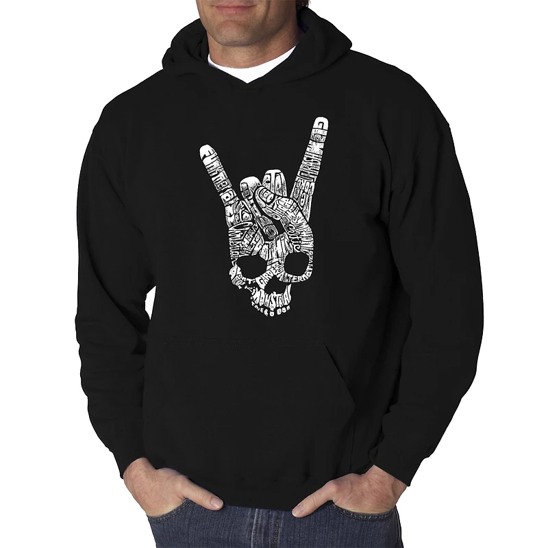 LA Pop Art Heavy Metal Genres - Men's Word Hooded Sweatshirt