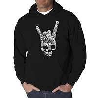 LA Pop Art Heavy Metal Genres - Men's Word Hooded Sweatshirt