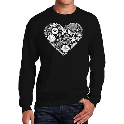LA Pop Art Sea Shells - Men's Word Crew Sweatshirt