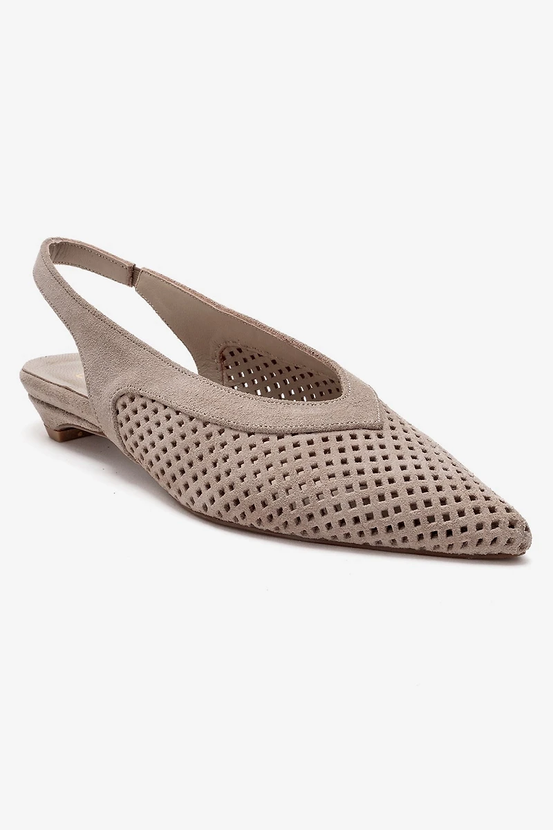 Forever & Always Womens Lieve Leather Slingback Pump