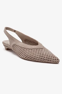 Forever & Always Womens Lieve Leather Slingback Pump