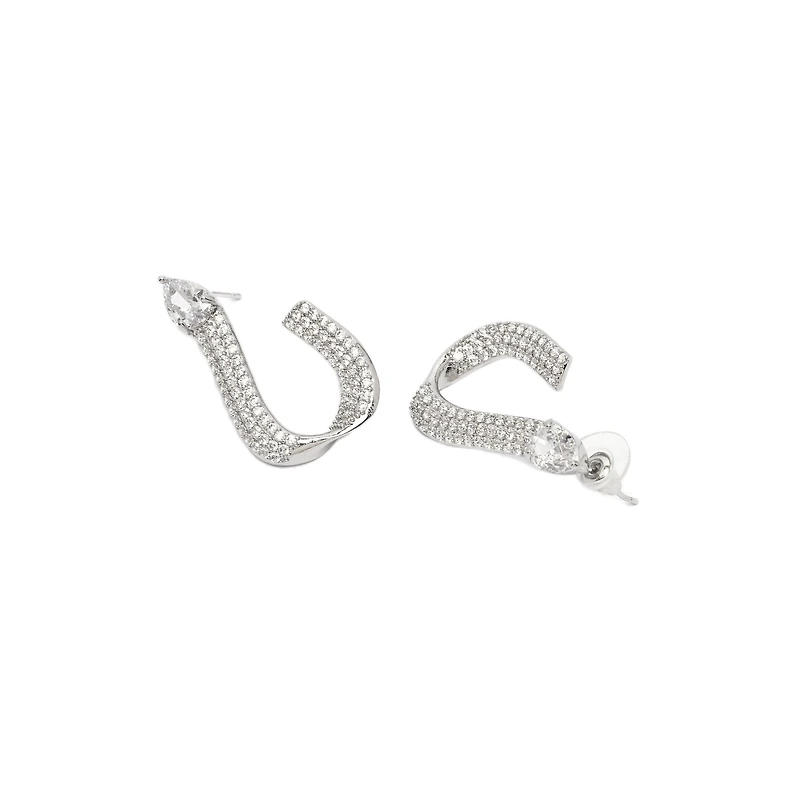 AGP PARIS Shimmering Charm Horseshoe Womens Necklace and Earrings Set
