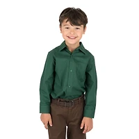 Leveret Boys Long Sleeve Collared Button-Front Dress Shirt