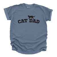 Simply Sage Market - Cat Dad Arched Men's Garment Dyed Graphic T-Shirt