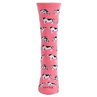 MeMoi Cool Cows Bamboo Blend Crew Socks