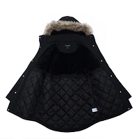Rokka&Rolla Womens Faux-fur Lined Parka Jacket With Hood