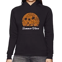 LA Pop Art Summer Vibes - Women's Word Hooded Sweatshirt