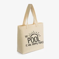 Simply Sage Market - Zippered Canvas Tote The Pool Is My Happy Place