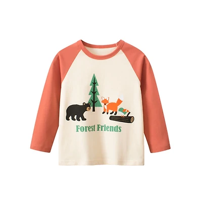 MyKids-USA Baby Boy Cartoon Animal Print Pattern Cute Simple Style Shirt