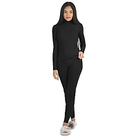 MeMoi Women's Luxe Ribbed Long Sleeve Top and Pants Set