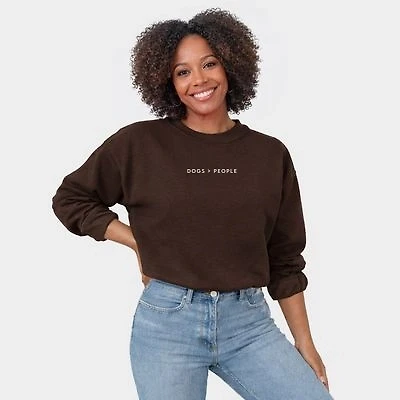 Simply Sage Market - Dogs Are Greater Than People Women's Graphic Sweatshirt