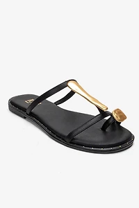 Forever & Always Womens Tessa Leather Thong Sandals