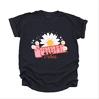 Simply Sage Market - Summer Vibes Daisy Women's Garment Dyed Graphic T-Shirt