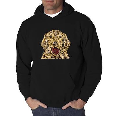 LA Pop Art Dog - Men's Word Hooded Sweatshirt