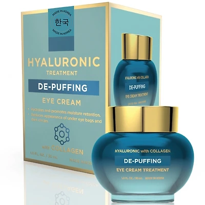 Lovery Hyaluronic Collagen De-Puffing Eye Cream - Korean Skincare Hydrating Eye Treatment