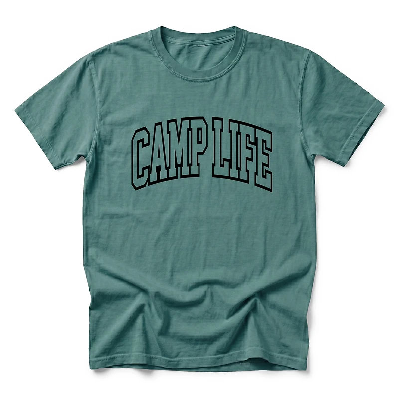Simply Sage Market - Camp Life Varsity Men's Garment Dyed Graphic T-Shirt