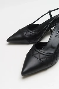 Prologue Shoes Womens Point Pointed Toe Slingback Pump
