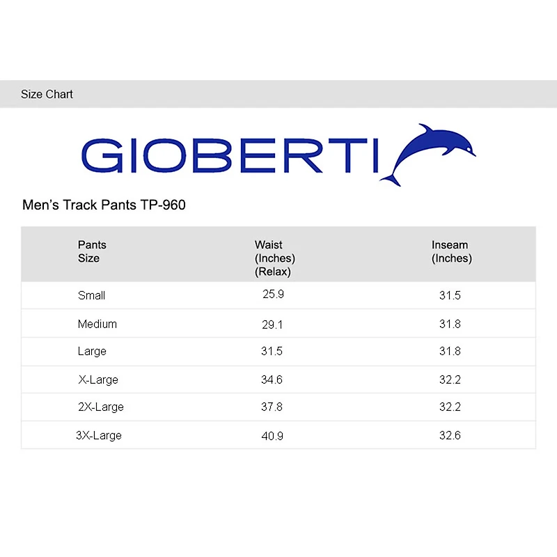 Gioberti Men's Athletic Track Pants With Zip Bottom