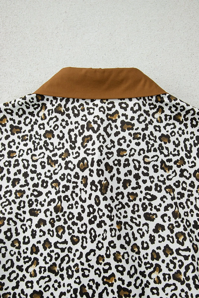 Threaded Pear Women's Elsa Puff Sleeve Print PLUS Blouse