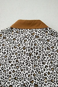 Threaded Pear Women's Elsa Puff Sleeve Print PLUS Blouse