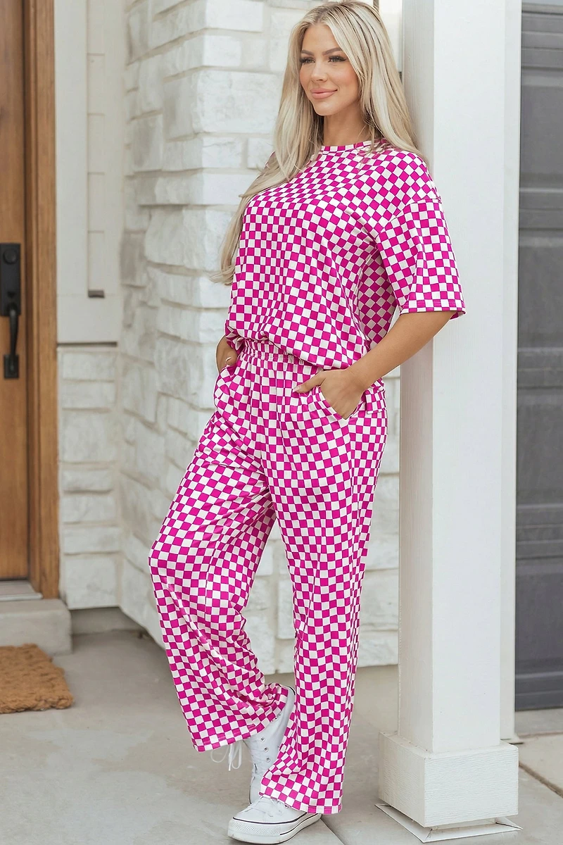 Threaded Pear Women's Elisa Print Half Sleeve Lounge Set