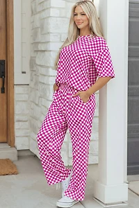 Threaded Pear Women's Elisa Print Half Sleeve Lounge Set
