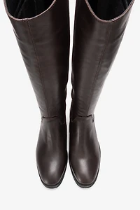 Forever & Always Womens Ruiz Leather Knee High Boots