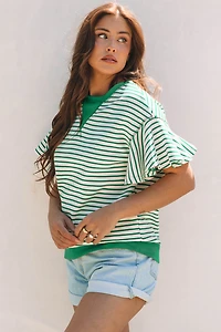 Threaded Pear Women's Sol Ruffle Short Sleeve Top