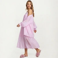 Anna-Kaci Women's 2-Piece Square Neck Nightgown and Long Sleeve Robe Pajama Set