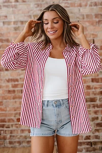 Threaded Pear Women's Mariah Side Slit Loose Shirt