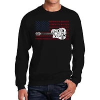 LA Pop Art America Rocks - Men's Word Crew Sweatshirt